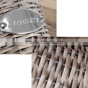 2017 Fashionable Wholesale Cheap Pure Handmade Custom Wicker Flower Basket thumbnail-6