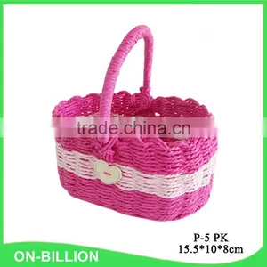 Cheap Wholesale Handmade Paper Rope Woven Easter Gift Basket thumbnail-1