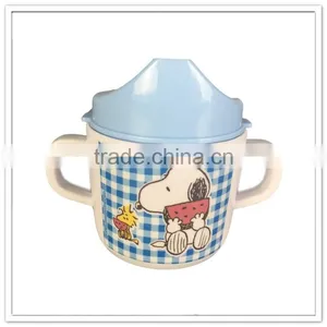 Lovely Cat Printed Food Contact Handled Melamine Children Drinking Cup thumbnail-3