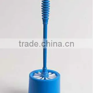 New Design PP Material Toilet Brush Plastic Cleaning Brush Sets With Holder thumbnail-2