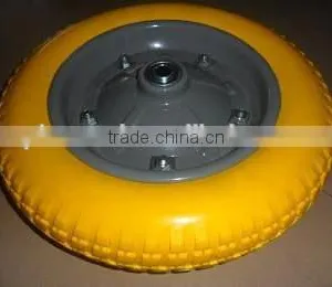 Low Price Polyurethane Flat Free Pu Wheel 3.00-8 thumbnail-1