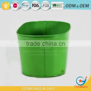 Garden Metal Powder Coated Zinc Flower Bucket Flowers in Galvanized Buckets thumbnail-3