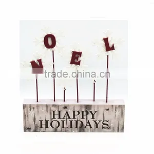 2017 Holiday Vintage White Snow Flower Table Top Use Home Christmas Decoration 2017 thumbnail-1