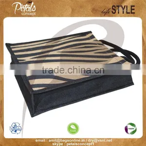 PP Laminated Jute Three Bottle Wine Bag With Padded Rope Handle thumbnail-4