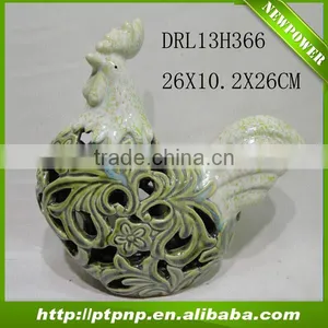 Factory Cute Cock Design Ceramic Lantern for Home and Garden thumbnail-1