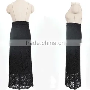New Arrival Ladies/Women's Fashion Slim Fit Long Black Lace Skirt thumbnail-2