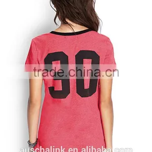 Personalized Wholesale Women V Neck Football t Shirt OEM Service thumbnail-4