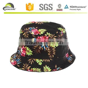 Bucket Hat Flower Summer Fishing Outdoor Cap Unisex 100% Cotton thumbnail-1