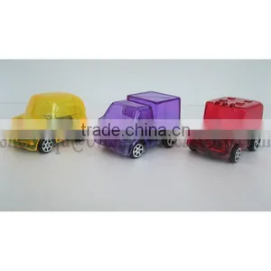 Cheap 6cm Length Promotional Plastic Transparent Mini Pull Back Car Toy With Logo Print thumbnail-1