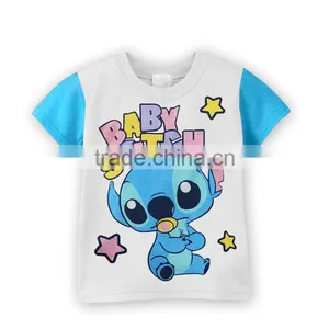 2014 New Summer Boys and Girls Cartoon t Shirts Child Clothes Baby Short Sleeve Tees Kids Tops thumbnail-1