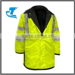 Hi Vis Safety Reversible Raincoat Waterproof Jacket thumbnail-1