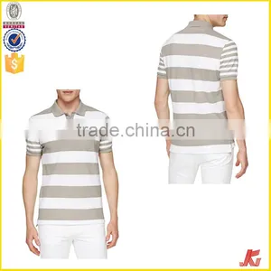 Latest Good Cheap Price 200 Grams Urban 100% Cotton Oem Stripes Print Style Customized Embroidered Logo Polo Shirts for Mens thumbnail-4