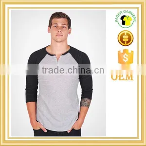 Two-color Long Sleeve T-shirt, Long Sleeve Baseball t Shirt thumbnail-1