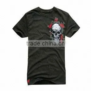 Men's T-shirt/Sports Top w/ Printing, Made of 100% Cotton, Available in Various Sizes and Colors thumbnail-1