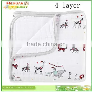 47"*47" Breathable Baby Muslin Blanket , 2 Layers of Muslin Blanket thumbnail-1