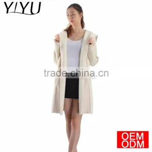 Wholesale 2017 Fall Winter Women Turndown Collar Knitted Long Cardigans Sweater thumbnail-2