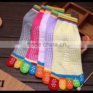 Japanese Five Toe Teen Girl Tube Socks With Grip Socks thumbnail-1