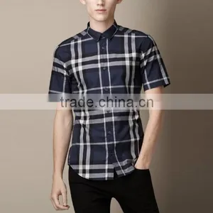 High Quality 100% Cotton Mens Short Sleeve Shirts thumbnail-1