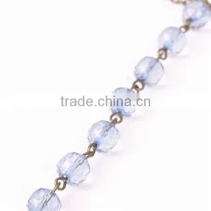 Three Layers Bronze Tone Acrylic Rhinestone Crystal Beads Finger Anklet Foot Chain thumbnail-3