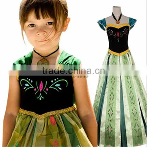 Frozen Anna Princess Dress Pretty Frozen Girls Dress Evening Dress New Kids Wedding Party Cosplay thumbnail-1