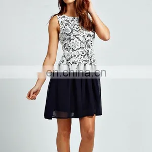 CHEFON Women Fashion Formal Elegant Lace Blouse and Skirt 2016 thumbnail-2
