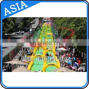Double Lane Inflatable Water Slip Slide / Inflatable Slide The City thumbnail-1