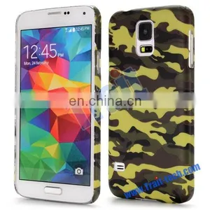 Embossed Multi-color Camouflage Pattern Rubber Coated PC Hard Case for Samsung Galaxy S5 I9600 G900 thumbnail-1