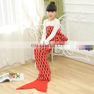 High Quality Home Blanket Children Mermaid Tail Blanket thumbnail-3