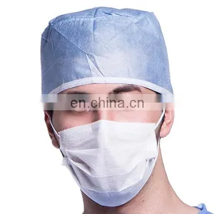 Disposable Mouth Covers / Face Masks (3-ply, Non-woven) and Non Woven Doctor Cap thumbnail-1
