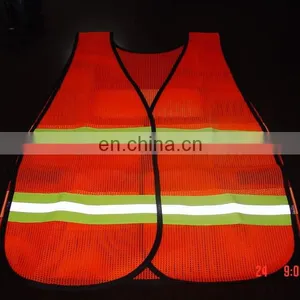 Hi Vis Safety Reflecting High Visibility Vest Fluo-yellow Reflective Vest Police Reflective Safety Vest EN20471 thumbnail-4