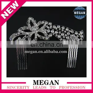 Princess Crown Tiara Comb Hair Clip Bridal Hair Jewelry Wedding Decorative Hair Combs thumbnail-1