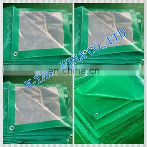 Best Quality Heavy Duty Green/Silver PE Tarpaulin thumbnail-1