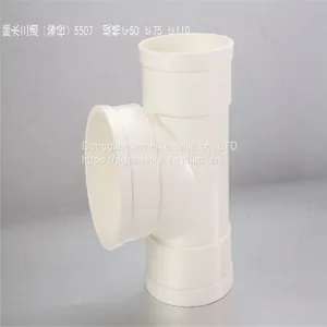 White Color Pvc Fittings Small Plastic Tees Water Drainage / Water Heater thumbnail-1
