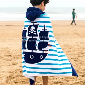 100% Cotton Children's Hooded Beach Towel Hot-sale in Amazon thumbnail-2
