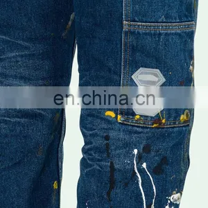 DiZNEW PAINTED POCKETS VINTAGE PAINT CARPENTER JEAN PANTS FOR BOYS thumbnail-3