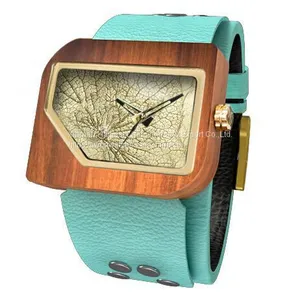 Wholesale Men's Wooden Watch Quartz Wood Analog Date Natural Wood Watches thumbnail-2