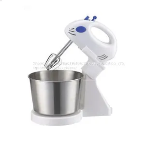 7 Speeds Electric Hand Mixer With Stainless Steel Bowl thumbnail-1