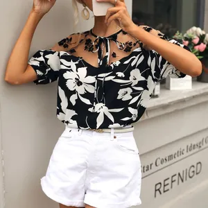 New Hot Style Lace Stitching Women Blouse thumbnail-2