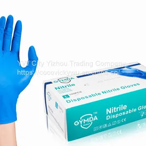 Gymda Medical Nitrile Glove Hand Nitrile Disposable Blue Powder Free Non Sterile Gloves thumbnail-1