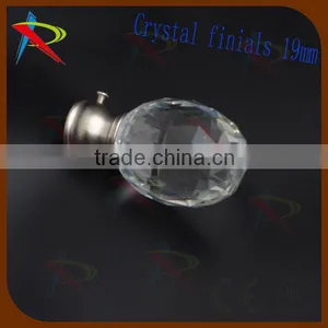 2016 Blind Glass Crystal 19mm Nickel Window Decoration Curtain Pole Finials thumbnail-3