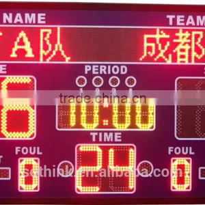 RF Wirlessoutdoor LED Scoreboard With Shot Clock thumbnail-1