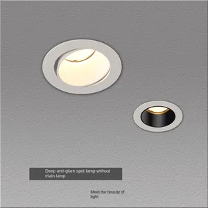 Anti Glare Spotlight Hole 75mm Household Wall Washing Tube Light Ceiling Embedded Without Main Light 7W10W12W thumbnail-1