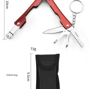 Outdoor Camping Mini Small Portable 9 Kinds of Functions in One Knife Fitter Tool LED Flashlight thumbnail-5