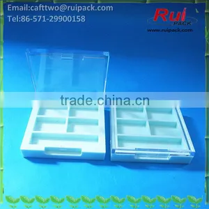 Square Light Eye Shadow Case With Clear Cap, Mini Small Cosmetic Eye Shadow Box thumbnail-1