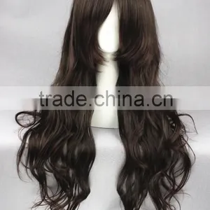 High Quality 65cm Medium Long Curly NO.6 ORIGINAL SOUNDTRACK Wig Inukashi Dark Brown Wig Synthetic Anime Wig Cosplay Hair Wigs thumbnail-3