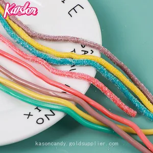 Good Quality Fruit Flavors Sour Belt Rainbow Gummy Candy thumbnail-3