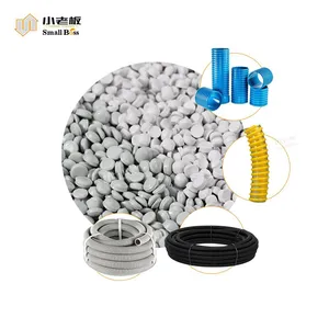 Manufacturer High Quality Low Price PVC Plastic Compound Granules Extrusion Rigid PVC Corrugated Conduit Granules PVC Pellets thumbnail-1