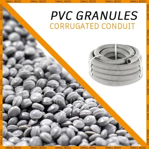 Manufacturer High Quality Low Price PVC Plastic Compound Granules Extrusion Rigid PVC Corrugated Conduit Granules PVC Pellets thumbnail-2