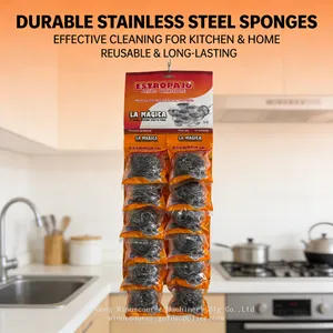 Anti-Rust Steel Cleaning Ball Custom 15gram Packing Ss410 Scourer Ball thumbnail-3