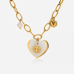 Exquisite Minimalist Stainless Steel Gold Necklace - Waterproof & High Quality thumbnail-2